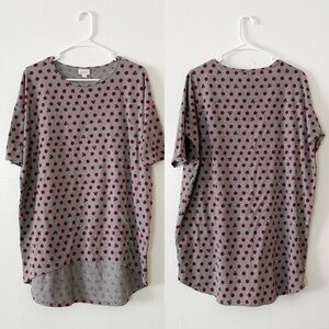 𝅺LULAROE Minnie Mouse Polka Dot Irma Tunic Top